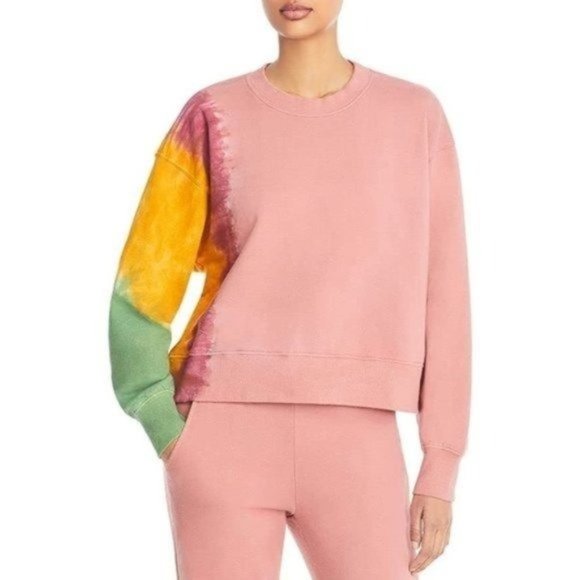 Velvet by Graham & Spencer Cotton Tie Dye Crewneck Sweatshirt - NWT - Picture 1 of 4